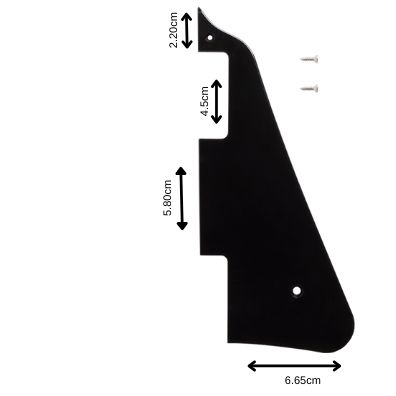 ASK 3 Kat (Black-White-Black) Gibson Style Siyah Pickguard - 2