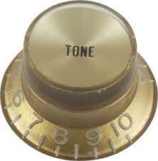 Gibson Style Top Hat Gold-Gold Tone Potans Knob-Potans Düğmesi Tek - ASK-M