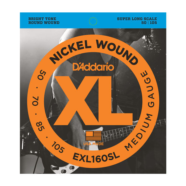 D’Addario EXL160SL 4 Telli Bas Gitar Tel Takımı Super Long Scale (50-105) - 1