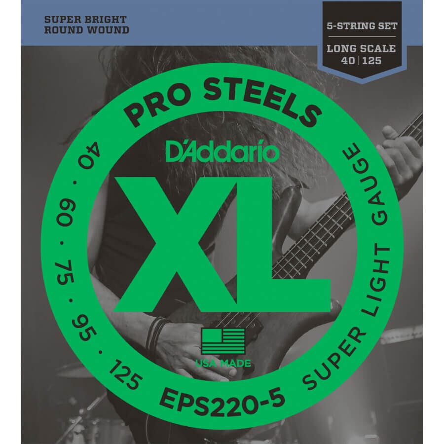 D’Addario EPS220-5 5 Telli Bas Gitar Tel Takımı Long Scale (40-125) - 1