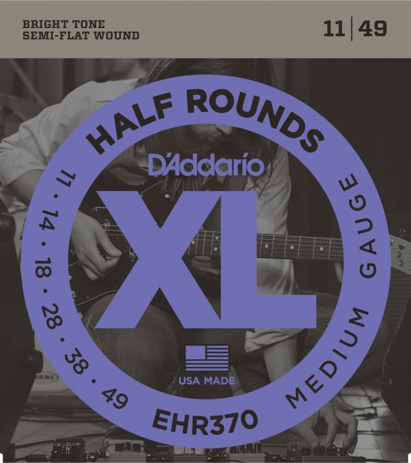 Daddario EHR370 Half Round Elektro Gitar Tel Takımı 11-49 - 1