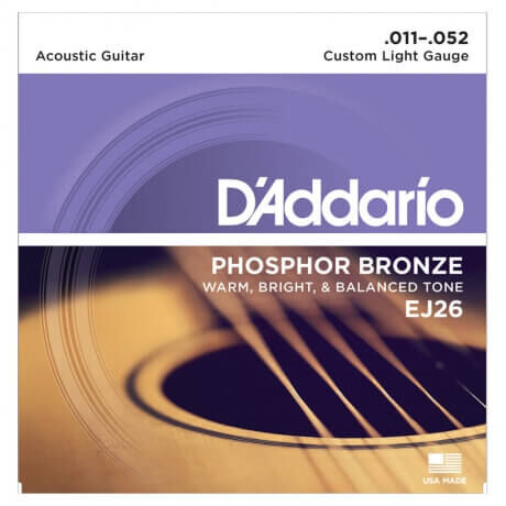 D'Addario EJ26 Phosphor Bronze Akustik Gitar Seti (011-052) - 1