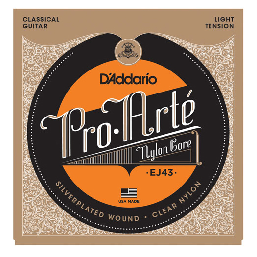 D'Addario EJ43 Pro-Arté Nylon Light Tension Klasik Gitar Tel Takımı - 1