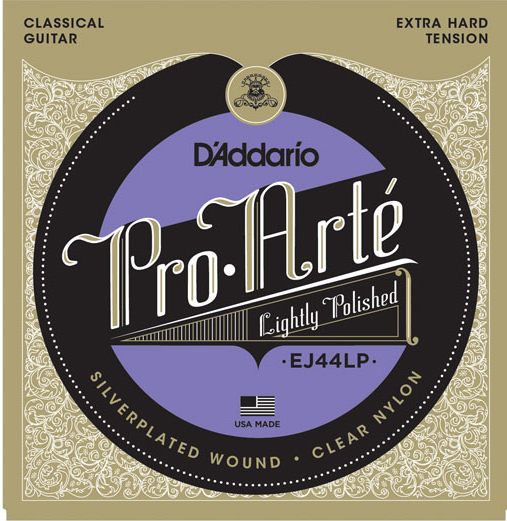 D'Addario EJ44LP Pro-Arté Extra-Hard Tension Lightly Polished Composite Klasik Gitar Tel Takımı - 1