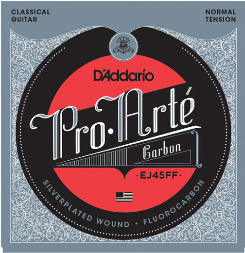 D'Addario EJ45FF Pro-Arté Carbon, Dynacore Basses, Normal Tension Klasik Gitar Takım Tel - 1