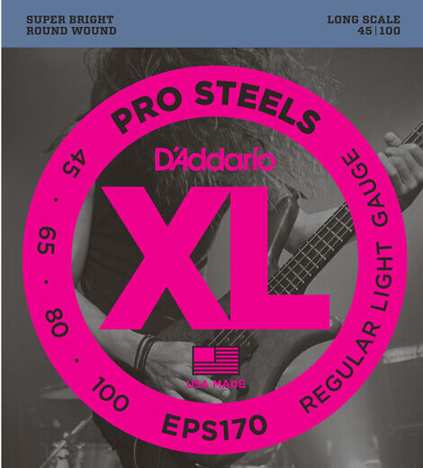 D'Addario EPS170 Pro Steels (45-100) 4 Telli Bas Gitar Teli - 1