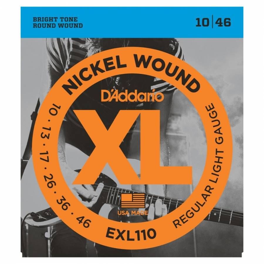 D'Addario EXL110 Nickel Wound Regular Elektro Gitar Teli (010-046) - 1