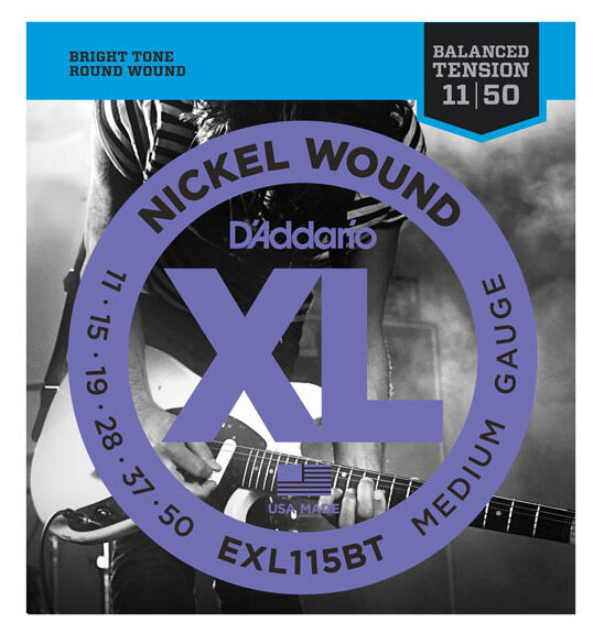 D'Addario EXL115BT Nickel Wound Balanced Tension Medium Parlak Tone (11-50) - 1