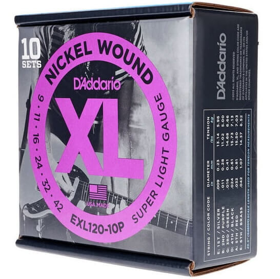 D'Addario EXL120-10P (10'lu Set) Nikel Wound Elektro Gitar Teli (09-42) - 2