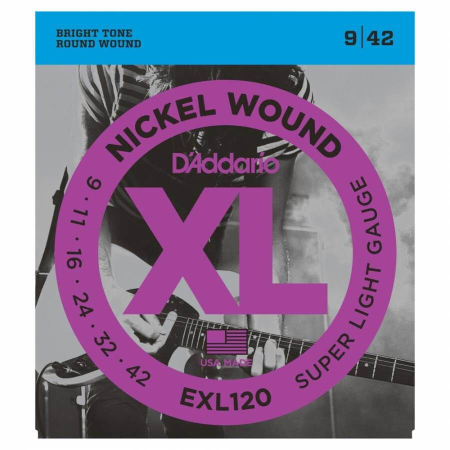 D'Addario EXL120 Nickel wound Regular Elektro Gitar Teli (009-042) - 1