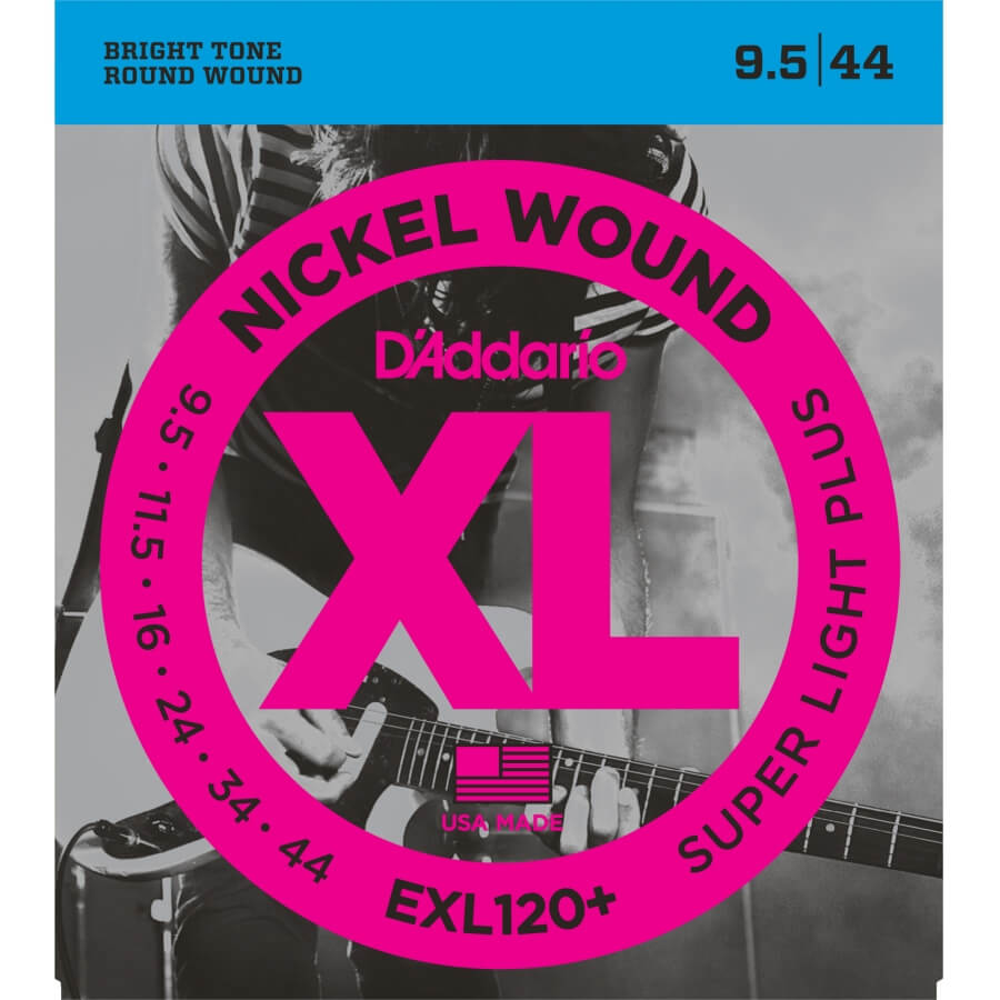 D'Addario EXL120+ Nickel Wound Süper Light Plus Elektro Gitar Teli (09.5-044) - 1