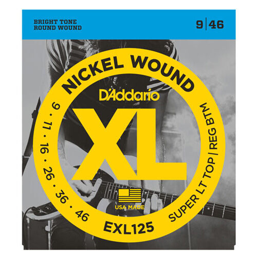 D'Addario EXL125 Nickel Wound Elektro Gitar Teli (09-046) - 1