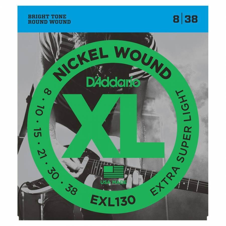 D'Addario EXL130 Nickel Wound Elektro Gitar Teli (008-038) - 1