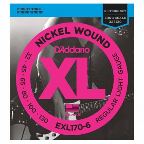 D'Addario EXL170-6 Long Scale 6 Telli Bas Gitar Teli (032-130) - 1