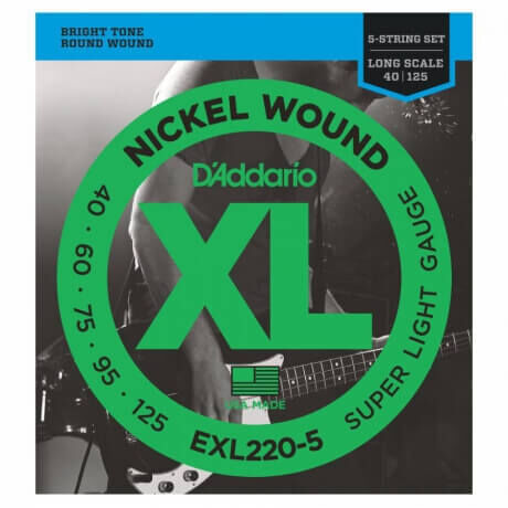 D'Addario EXL220-5 Long Scale 5 Telli Bas Gitar Teli (040-125) - 1