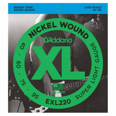 D'Addario EXL220 Nickel Wound Long Scale Bas Gitar Teli (040-095) - 1