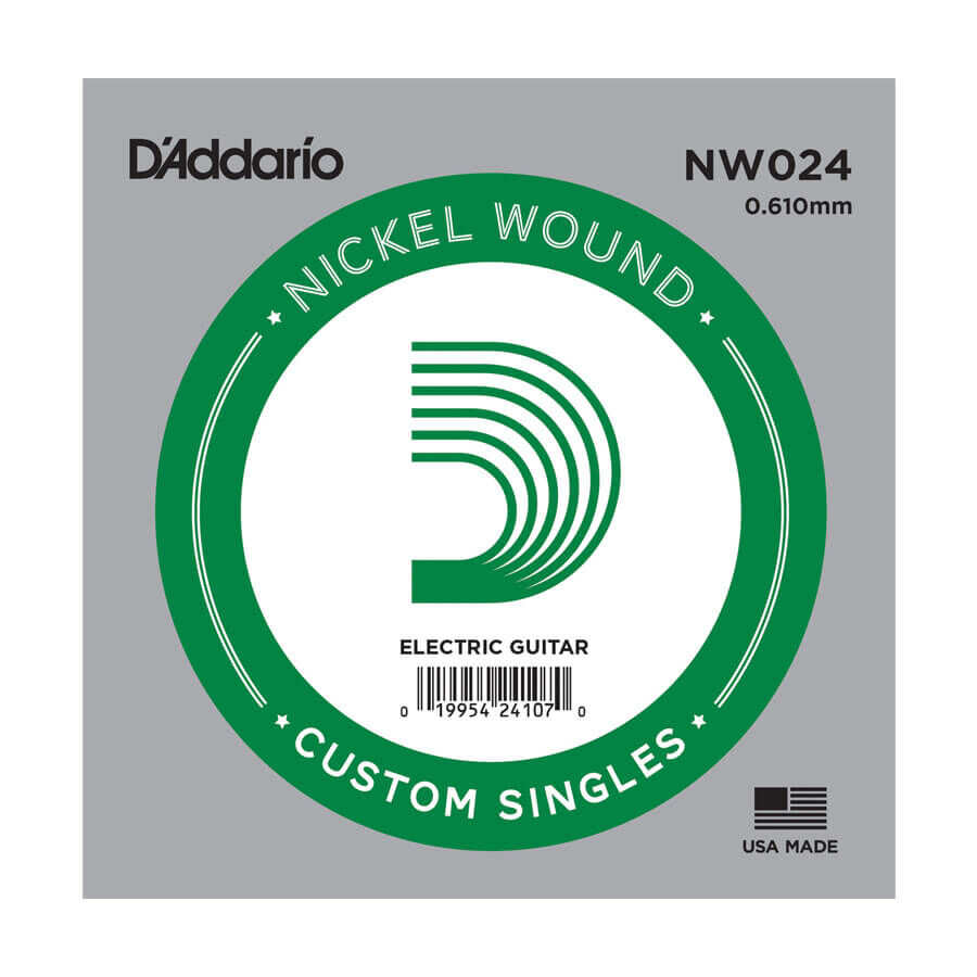 D'Addario NW024 Nickel Wound Elektro Gitar Tek Tel - 1