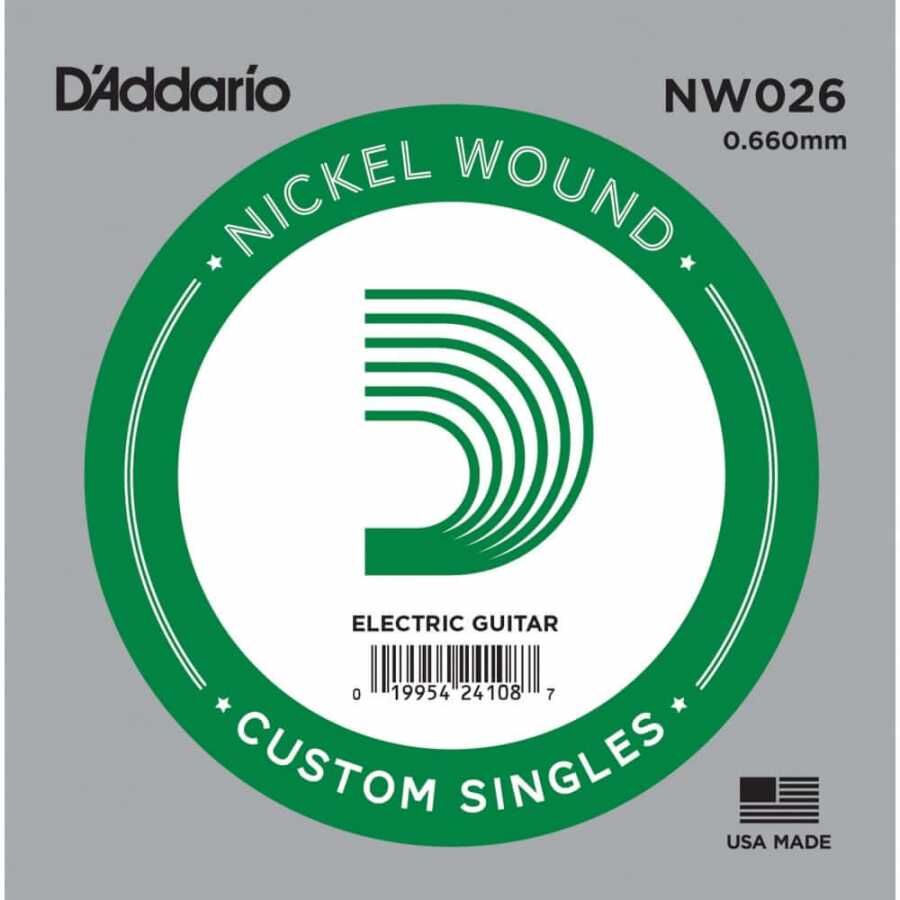 D'Addario NW026 Nickel Wound Elektro Gitar Tek Tel - 1