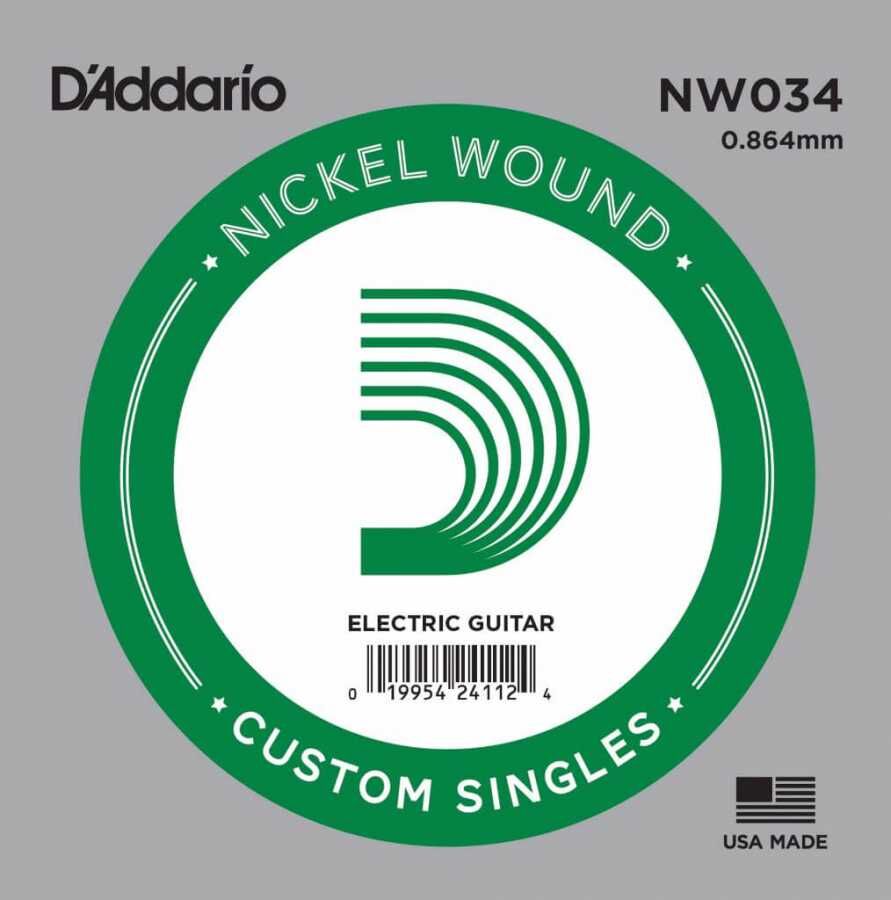 D'Addario NW034 Nickel Wound Elektro Gitar Tek Tel - 1