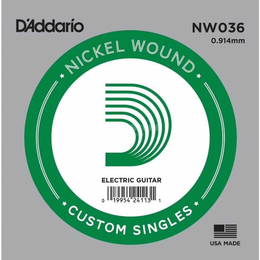 D'Addario NW036 Nickel Wound Elektro Gitar Tek Tel - 1