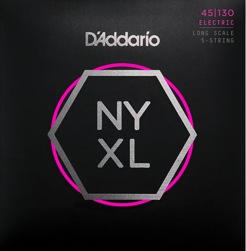 D'Addario NYXL45130 Long Scale Regular Light 45-130 5 Telli Bas Gitar Teli - 1