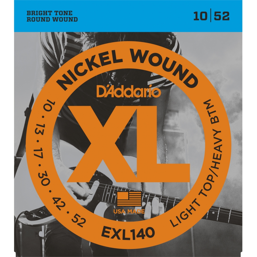 D'Addario XL140 Light Top / Heavy Bottom Elektro Gitar Tel Takımı (10-52) - 1