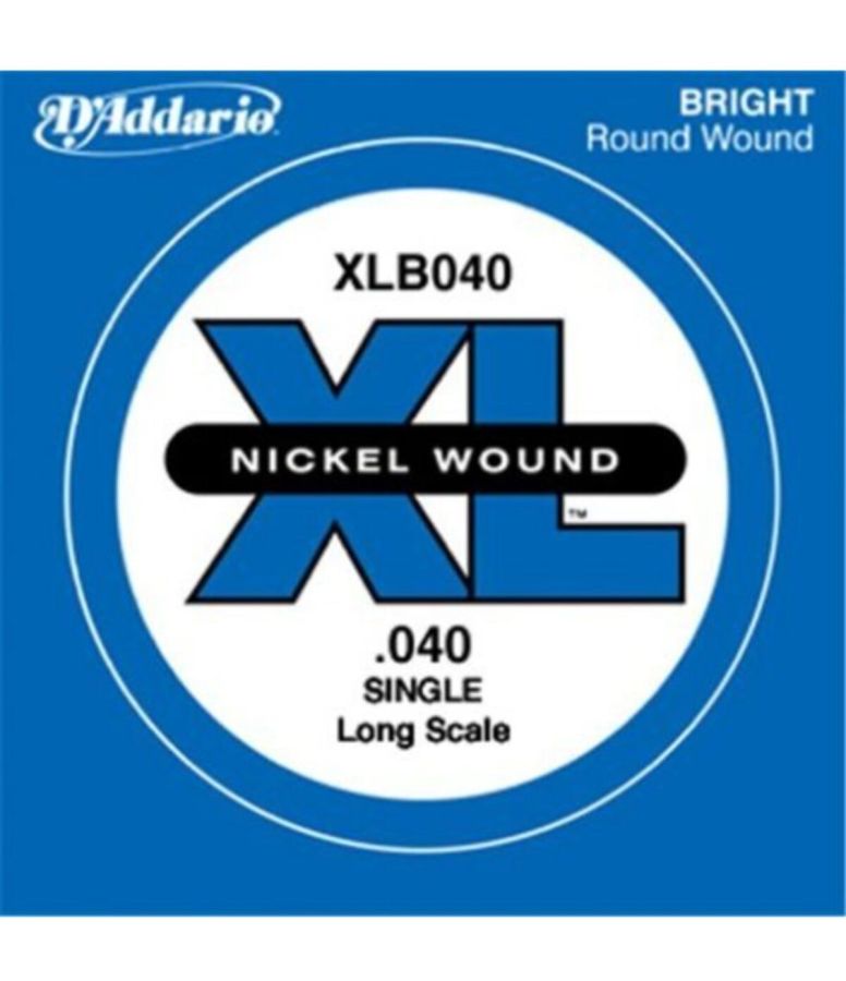 D’Addario XLB040 Nickel Wound Long Scale Tek Bas Gitar Teli (040) - 1