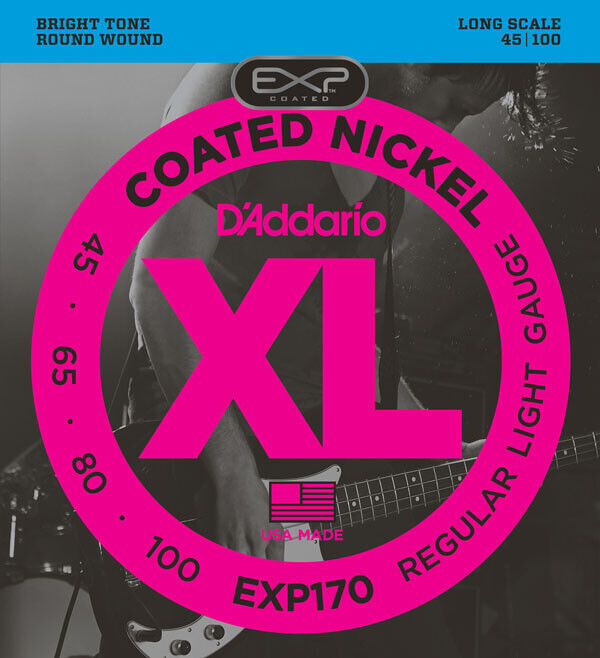 D’Addario EXP170 4 Telli Bas Gitar Tel Takımı Long Scale (45-100) - 1