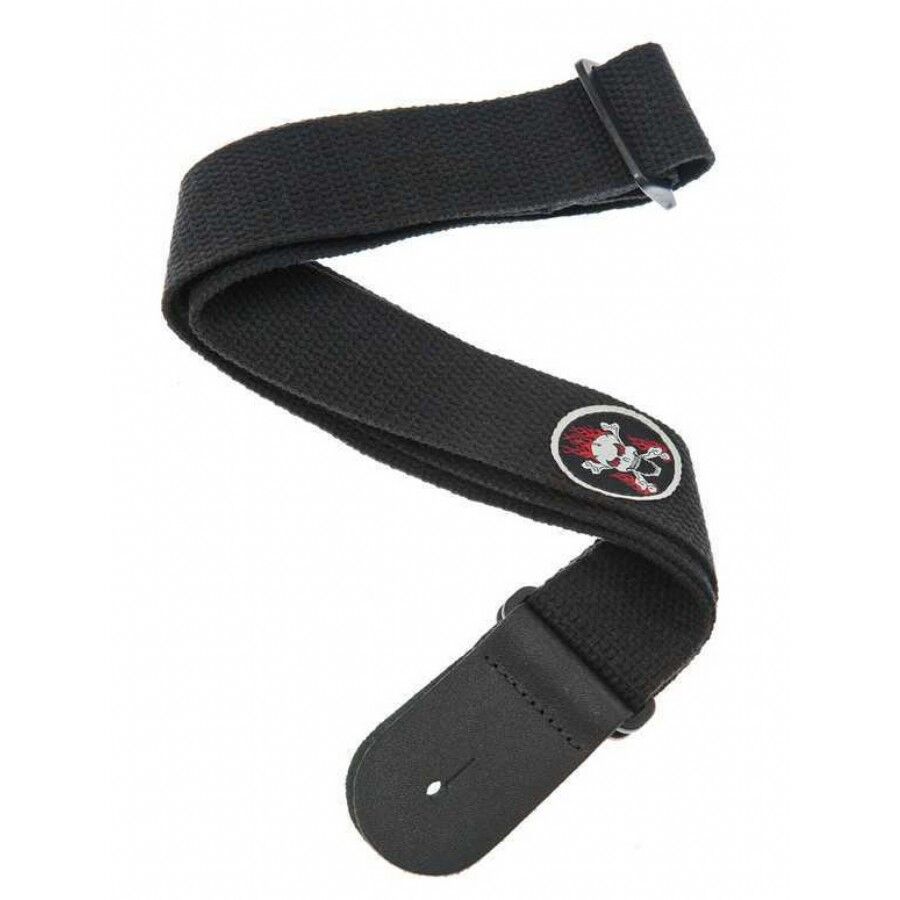 Planet Waves 50CTP03 Skull Coton Patch Siyah Gitar Askısı - 1