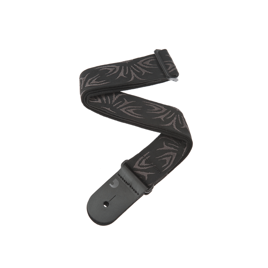 PlanetWaves 50F078 Black/Gray Tattoo Nylon Woven Gitar Askı/Strap - 1