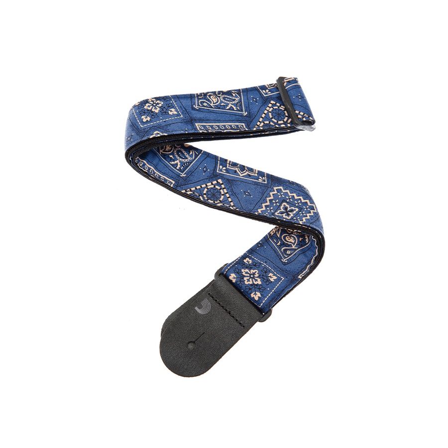 PlanetWaves Blue Bandana Nylon Woven Gitar Askı/Strap - 1