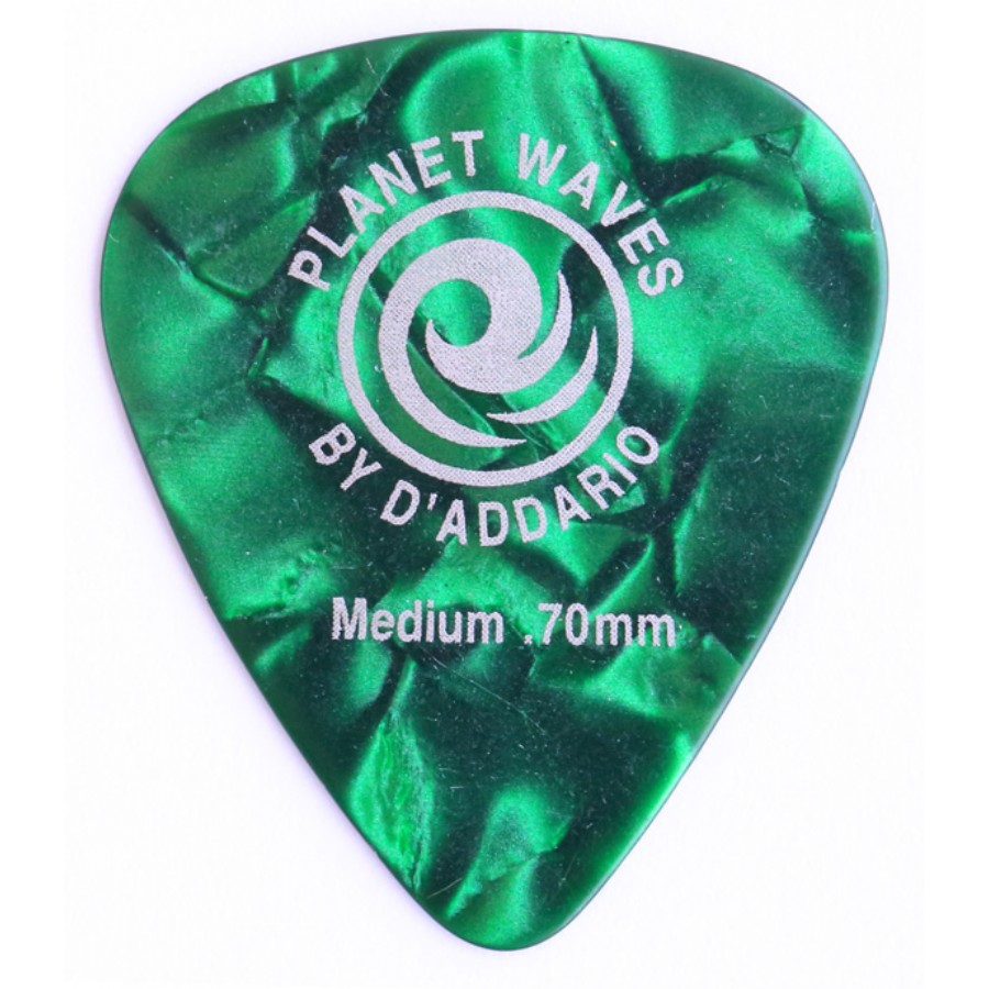 PlanetWaves Classic Celluloid Green Pearl Medium .70 mm Tekli Pena - 1