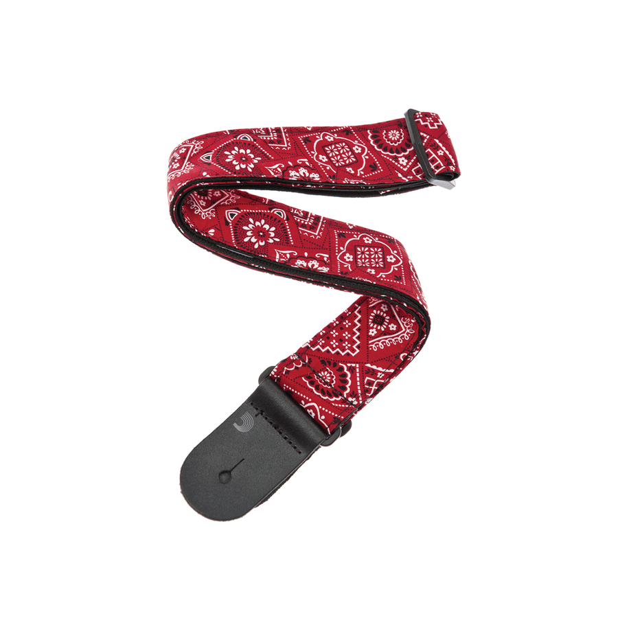 PlanetWaves 50G02 Red Bandana Nylon Woven Gitar Askı/Strap - 1