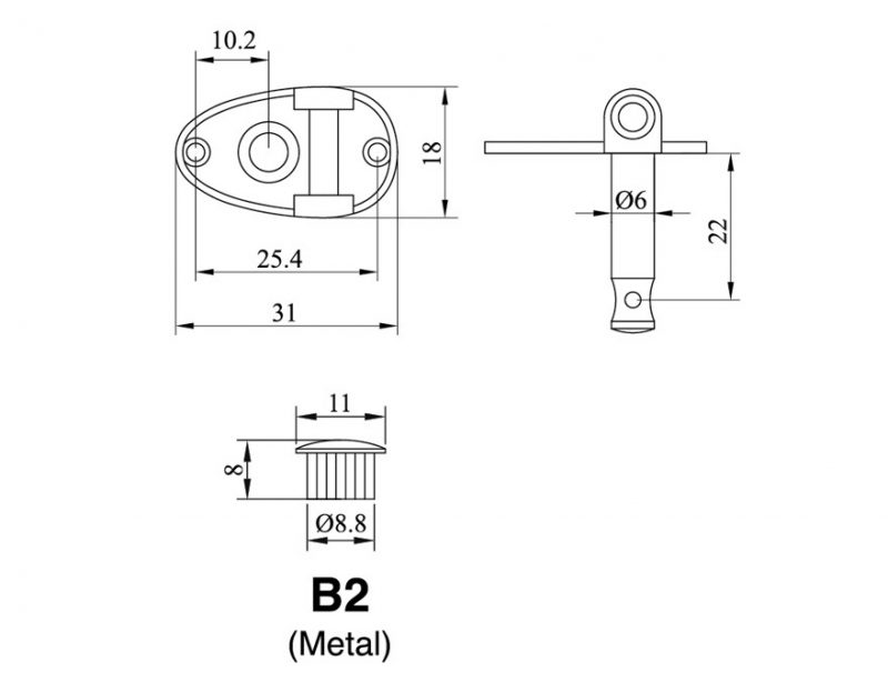 DerJung DJ526AB-PSI Akustik Gitar Burgu Takımı - 3