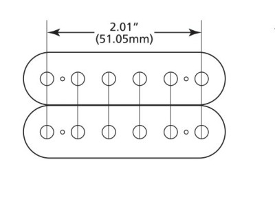 Dimarzio GG1601N F Spaced Bridge-Köprü Manyetik Kapağı - 2