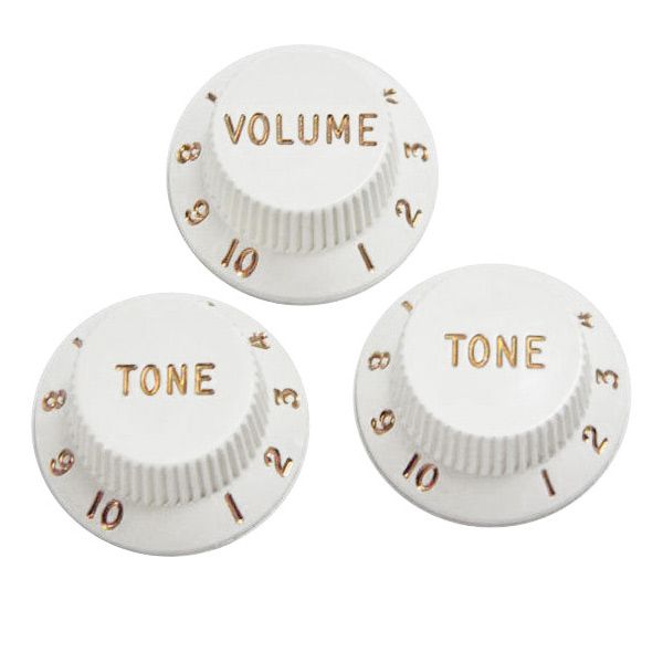 Dimarzio DM2111W 2Tone-1Wolüme Knob Set - 1