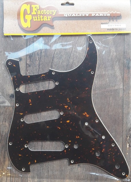 Domo STP-1TOR-B Tortoise Shell SSS Strat Pickguard - 1