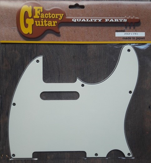 Domo TEP-1VW3 8 Delikli Vintage Beyaz Telecaster Pickguard - 1