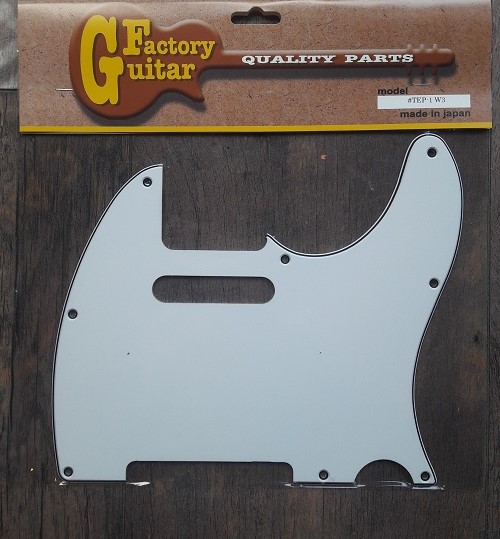 Domo TEP-1W3 8 Delikli Beyaz Telecaster Pickguard - 1