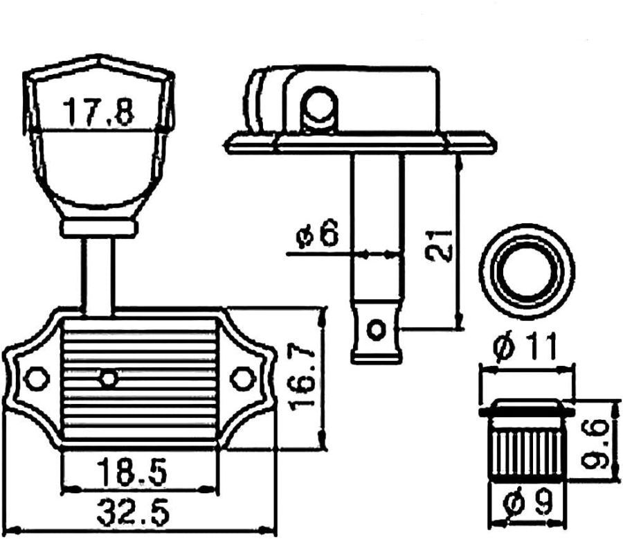 Dr Parts Gibson Stil 3+3 Elektro Gitar Burgu Takımı - 2