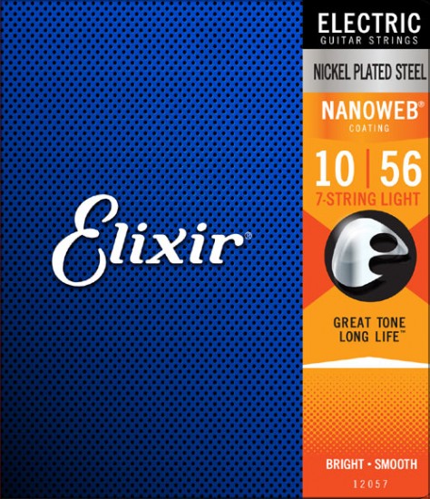 Elixir 12057 Nanoweb 7 Telli Elektro Gitar Teli (10-56) - 1