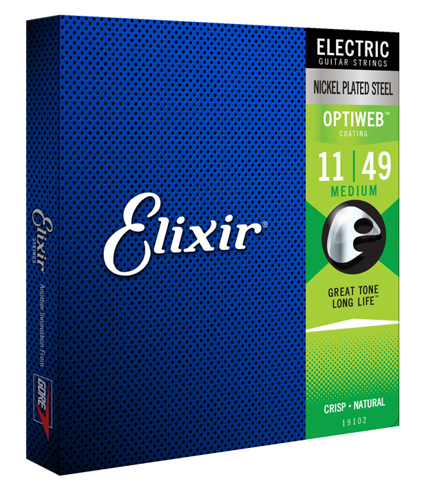 Elixir 19102 Nickel Plated Optiweb 11-49 Elektro Gitar Teli - 1