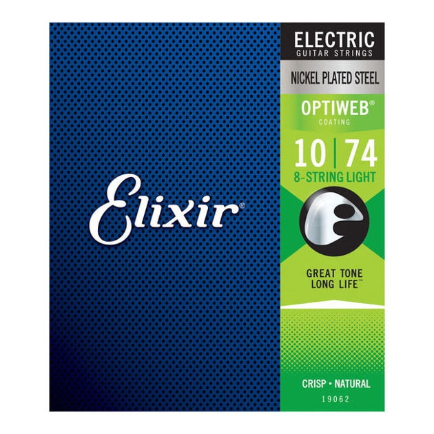 Elixir Optiweb 19062 8-Telli Light Elektro Gitar Teli (010 - 074) - 1