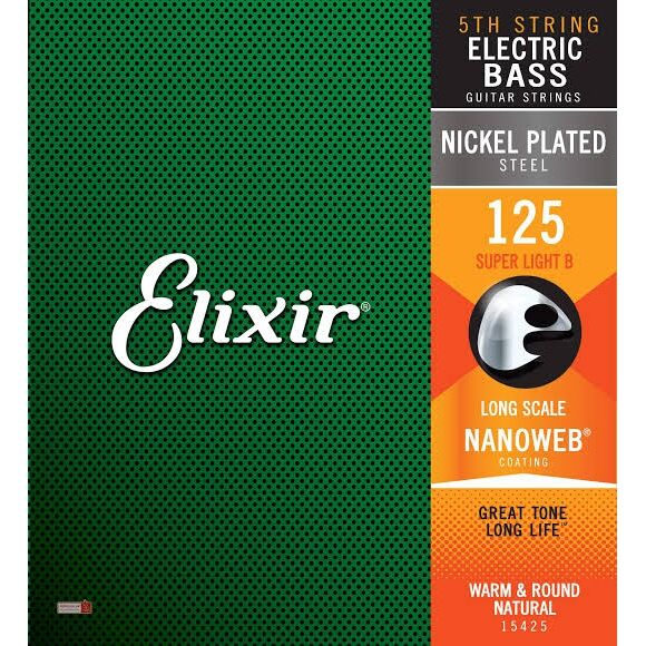 Elixir Süper Light 15425 125 Tek Bas Gitar Teli - 1