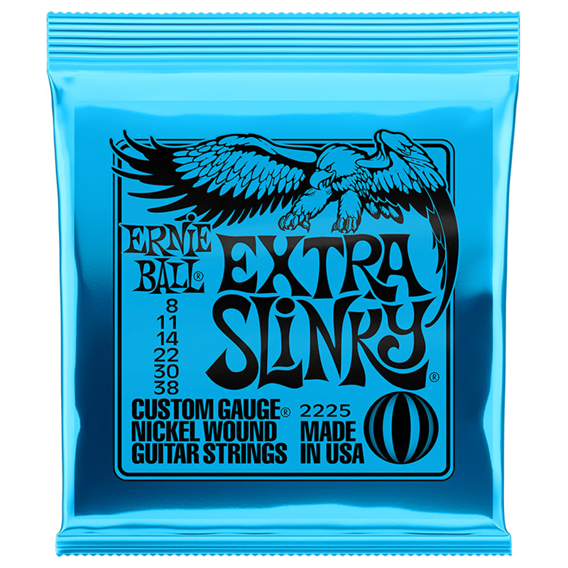 Ernie Ball 2225 Extra Slinky Nickel Wound (08-38) Elektro Gitar Teli - 1