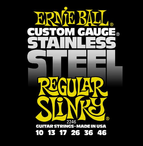 Ernie Ball 2246 Stainless Steel Regular Slinky (10-46) Elektro Gitar Teli - 1