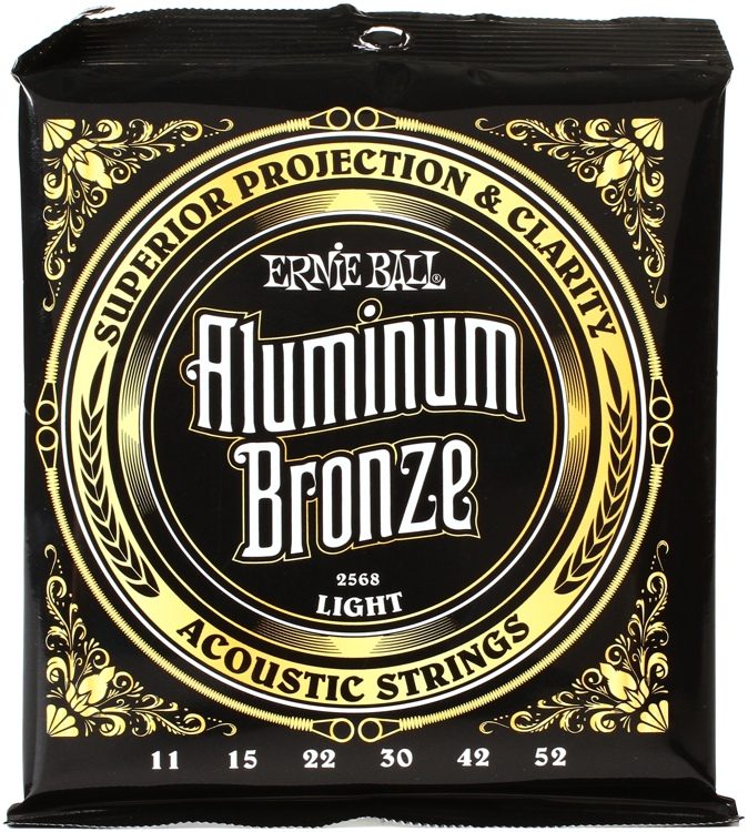 Ernie Ball 2568 Light Aluminum Bronze 11-52 Akustik Gitar Tel Takımı - 1