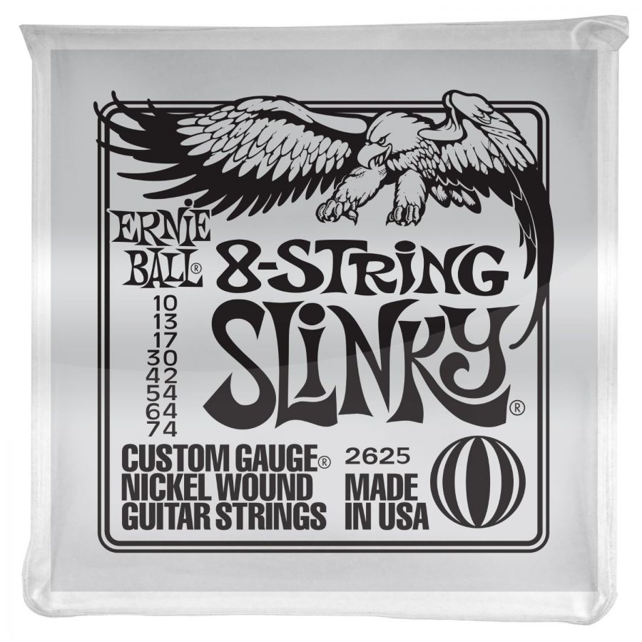 Ernie Ball 2625 Slinky Electric Nickel Wound 8 Telli (10 - 74) Elektro Gitar Teli - 1