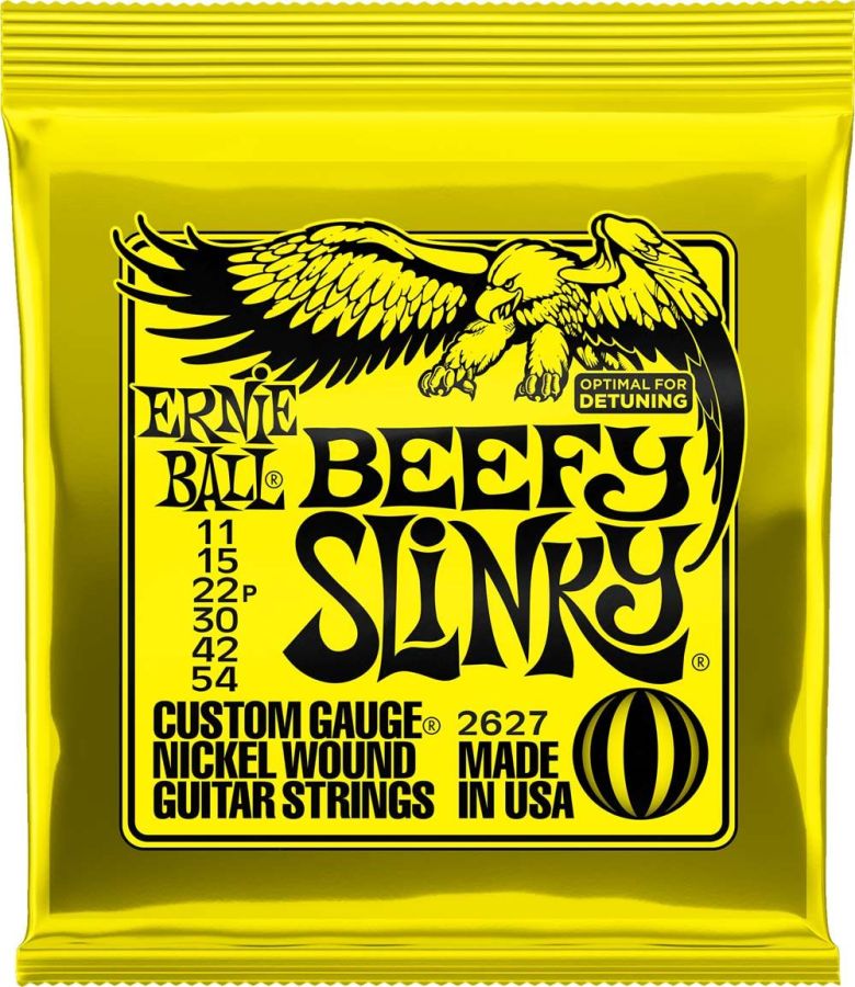 Ernie Ball 2627 Beefy Slinky Nickel Wound 11-54 Elektro Gitar Takım Tel - 2