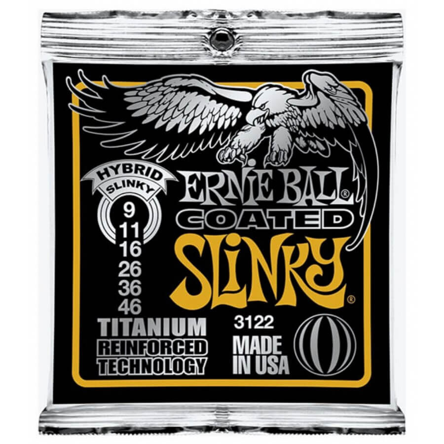 Ernie Ball 3122 Titanium Coated Hybrid Slinky Elektro Gitar Teli (09-46) - 1